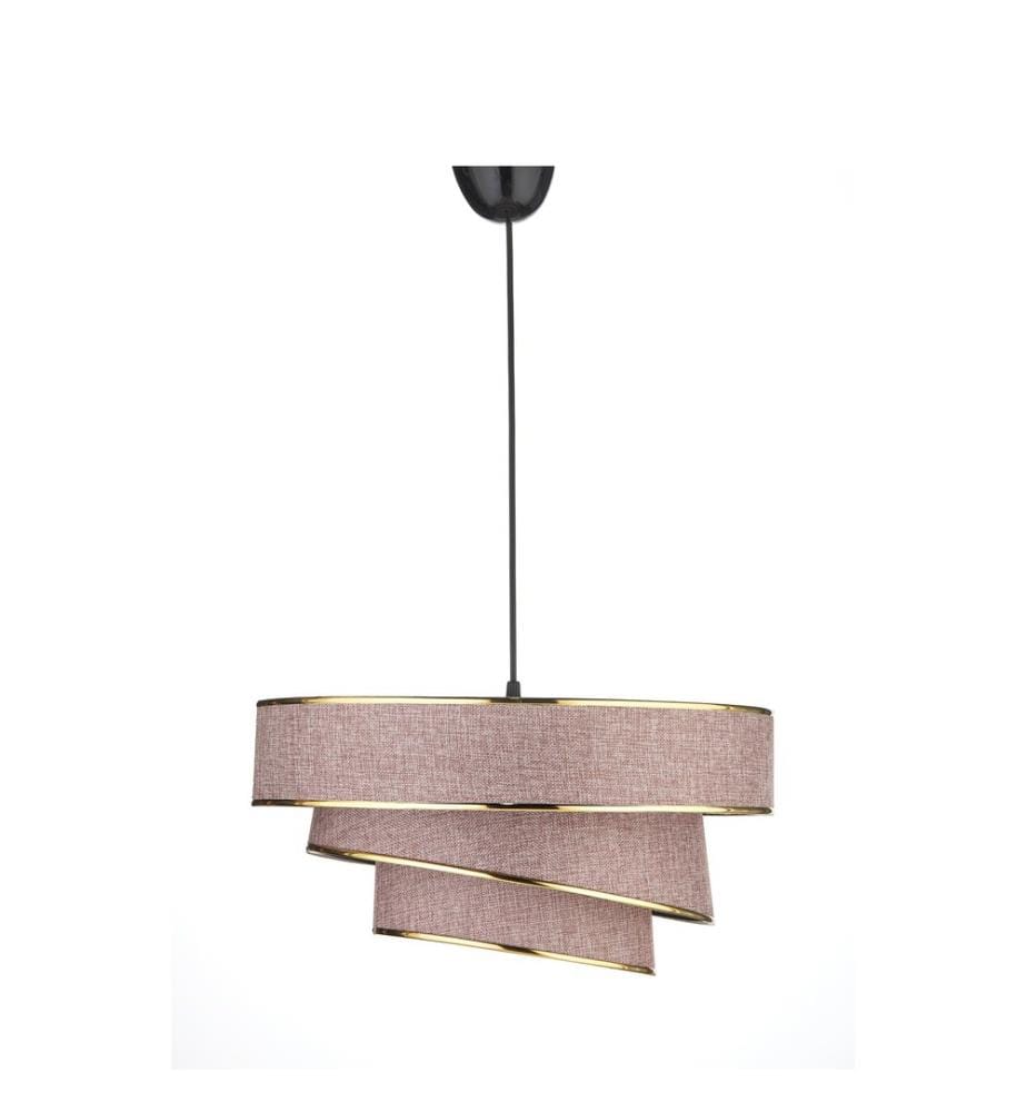 Kronleuchter, Braun, Gold, Stoffkappe