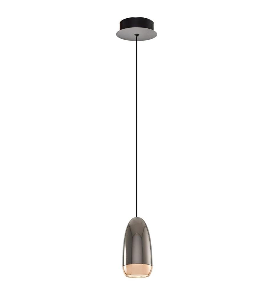 Kronleuchter, platin, METALLKÖRPER, Opalglaskappe