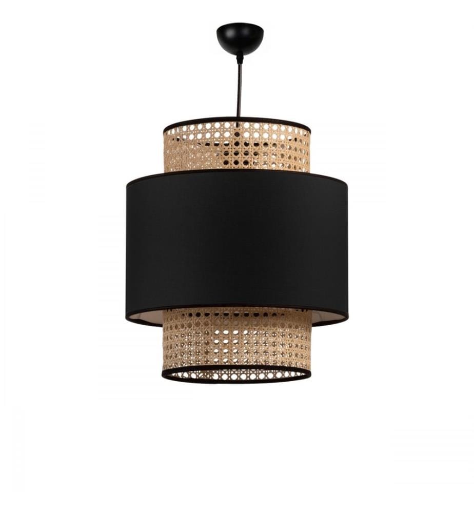 Lustre, beige, noir, 100 % ROTIN