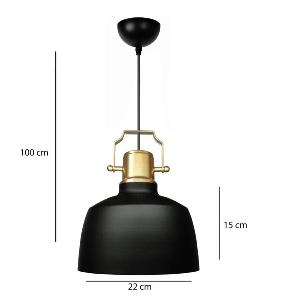 Kronleuchter, schwarz, Metallkörper
