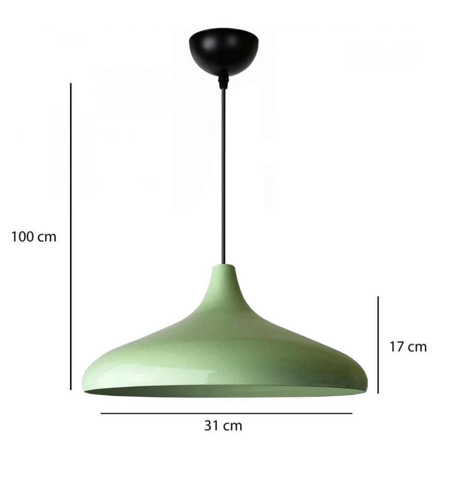 Kronleuchter, mintfarben, Metallkörper