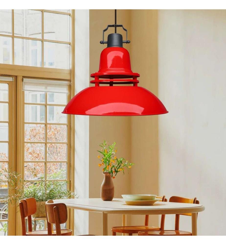 Kronleuchter, rot, METALLKÖRPER