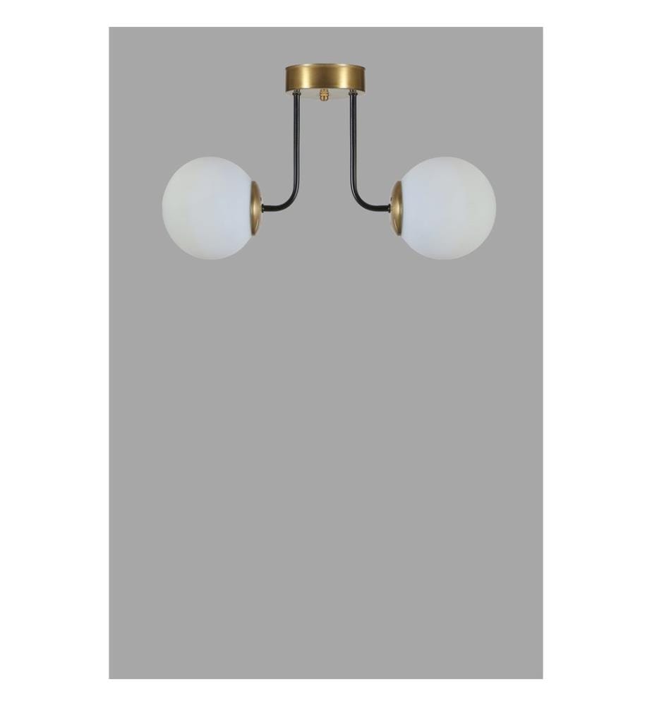 Kronleuchter, weiss, gold, Metallkörper, Glaskappe