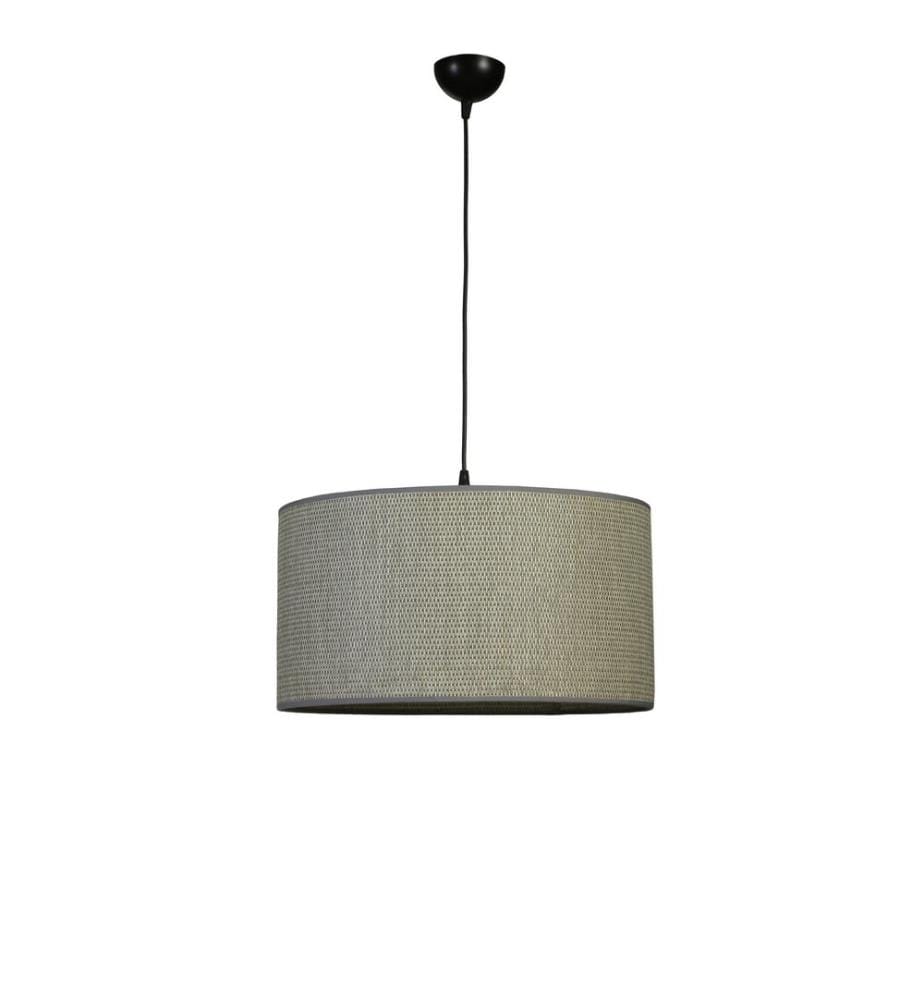 Ensemble lustre et lampe de table, crème, doré, CORPS EN MÉTAL, CAPUCHON EN TISSU