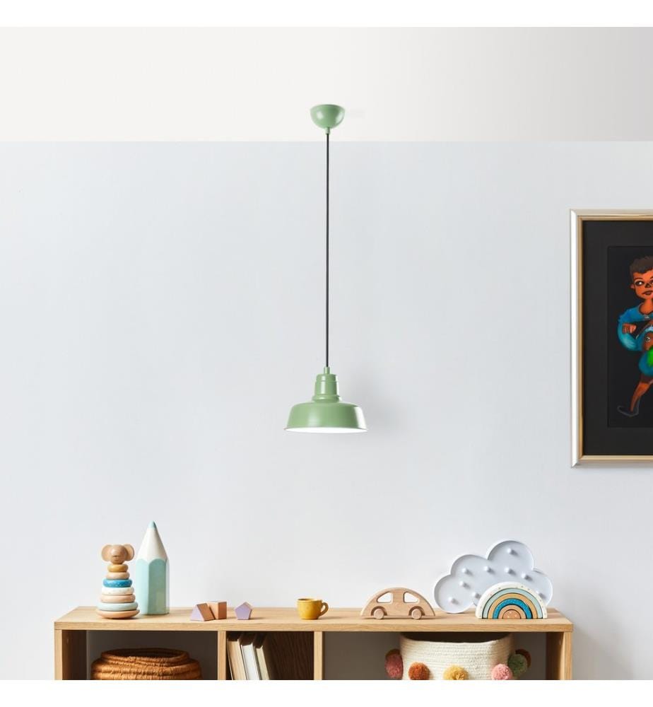 Kronleuchter, mintfarben, Metallkörper