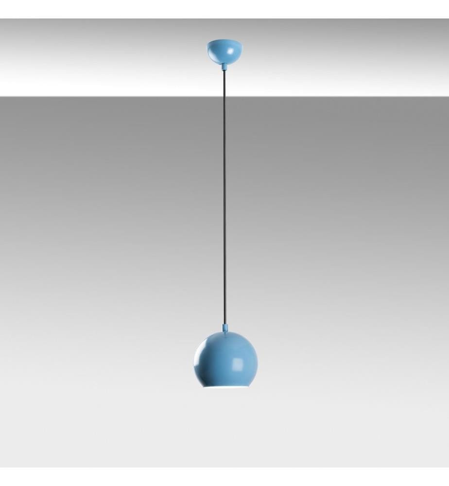 Kronleuchter, hellblau, Metallkörper