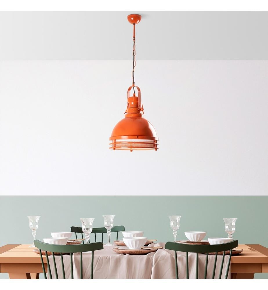 Kronleuchter, orange, METALLKÖRPER