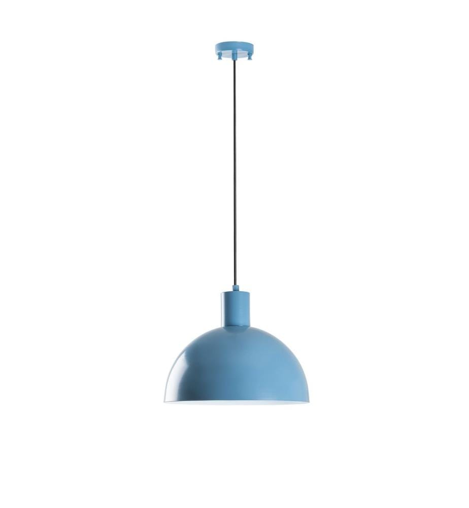 Kronleuchter, hellblau, Metallkörper
