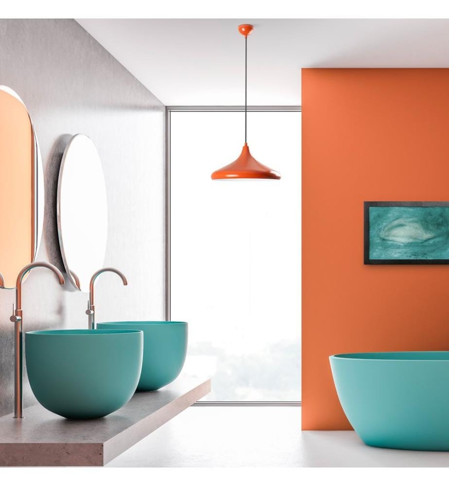 Kronleuchter, orange, METALLKÖRPER