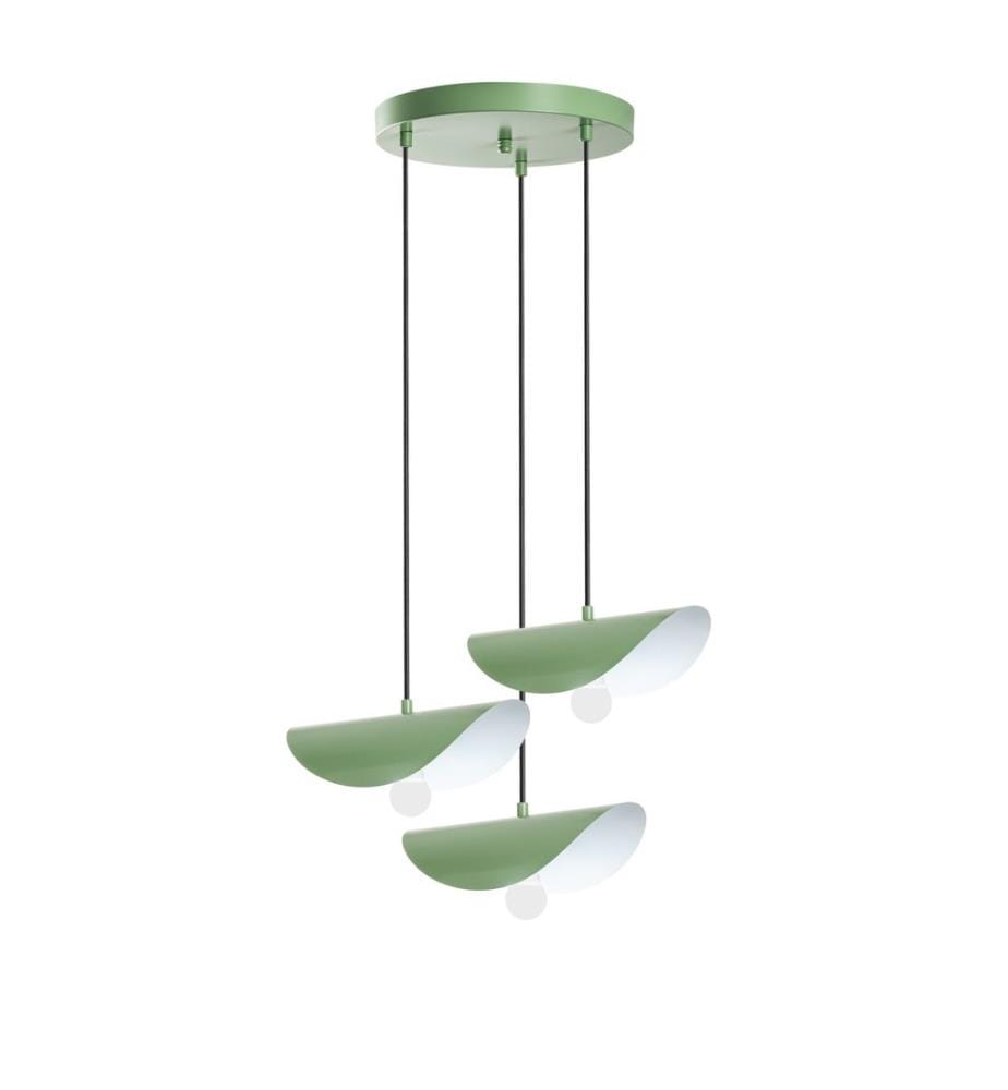 Kronleuchter, mintfarben, Metallkörper