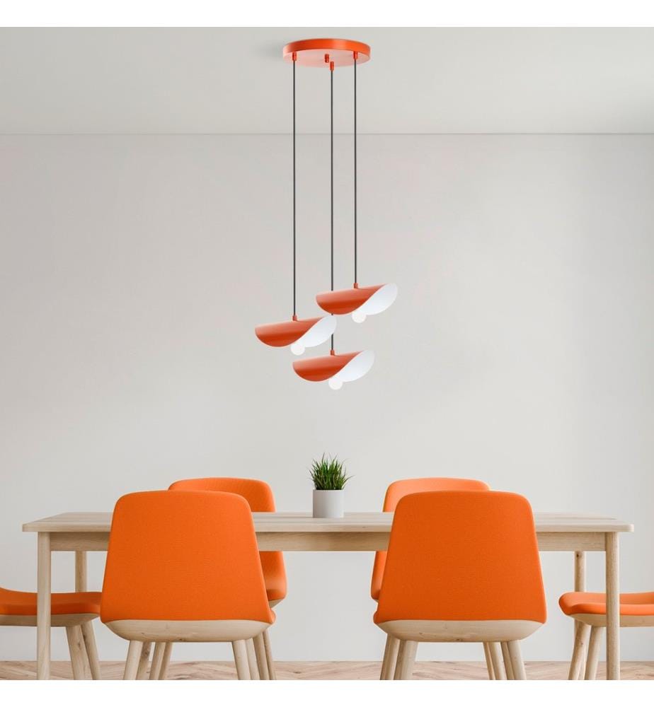 Kronleuchter, orange, METALLKÖRPER