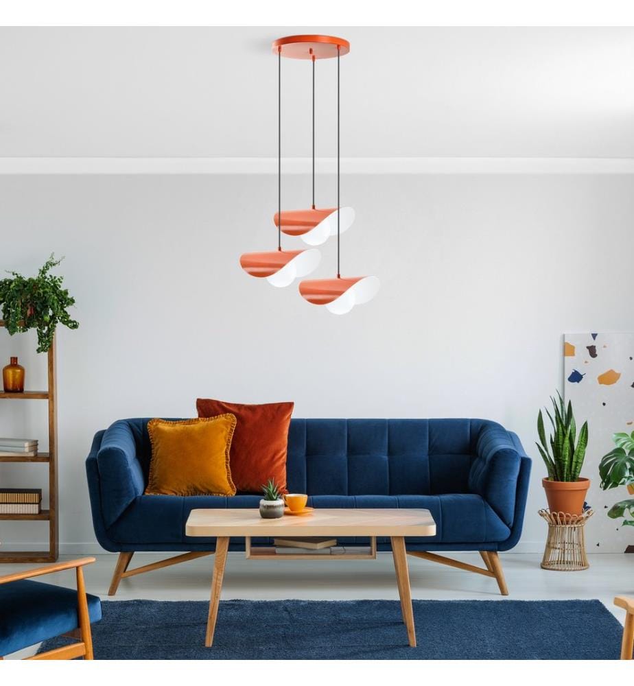 Kronleuchter, orange, METALLKÖRPER