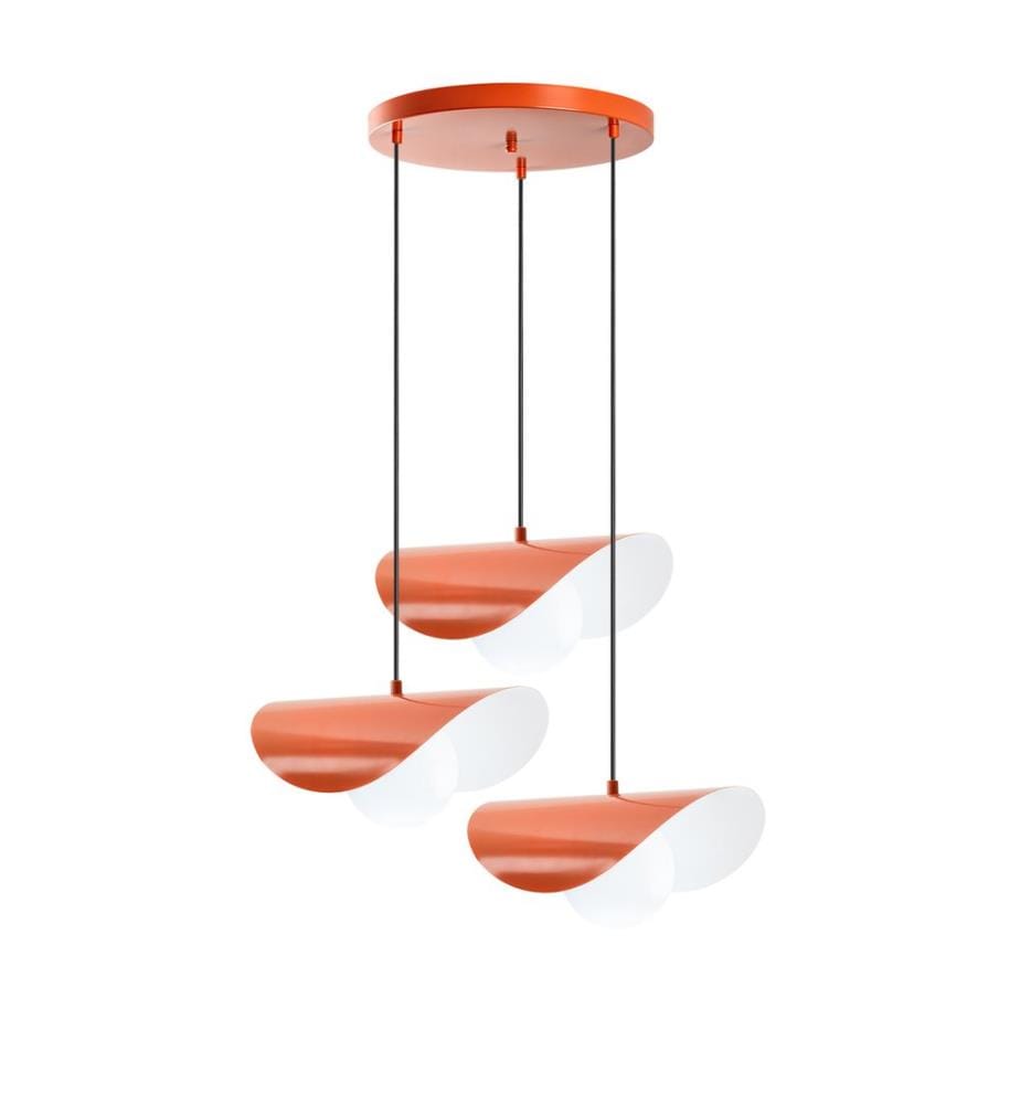 Kronleuchter, orange, METALLKÖRPER