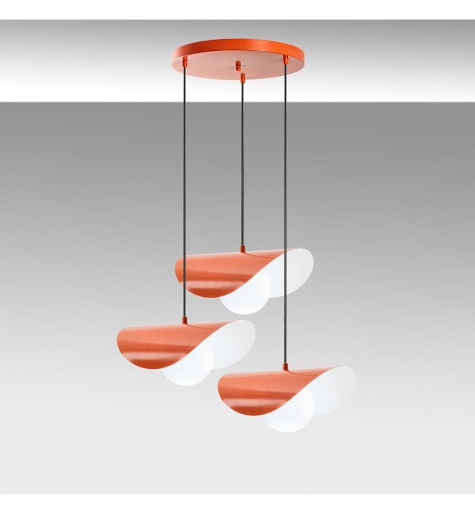 Kronleuchter, orange, METALLKÖRPER