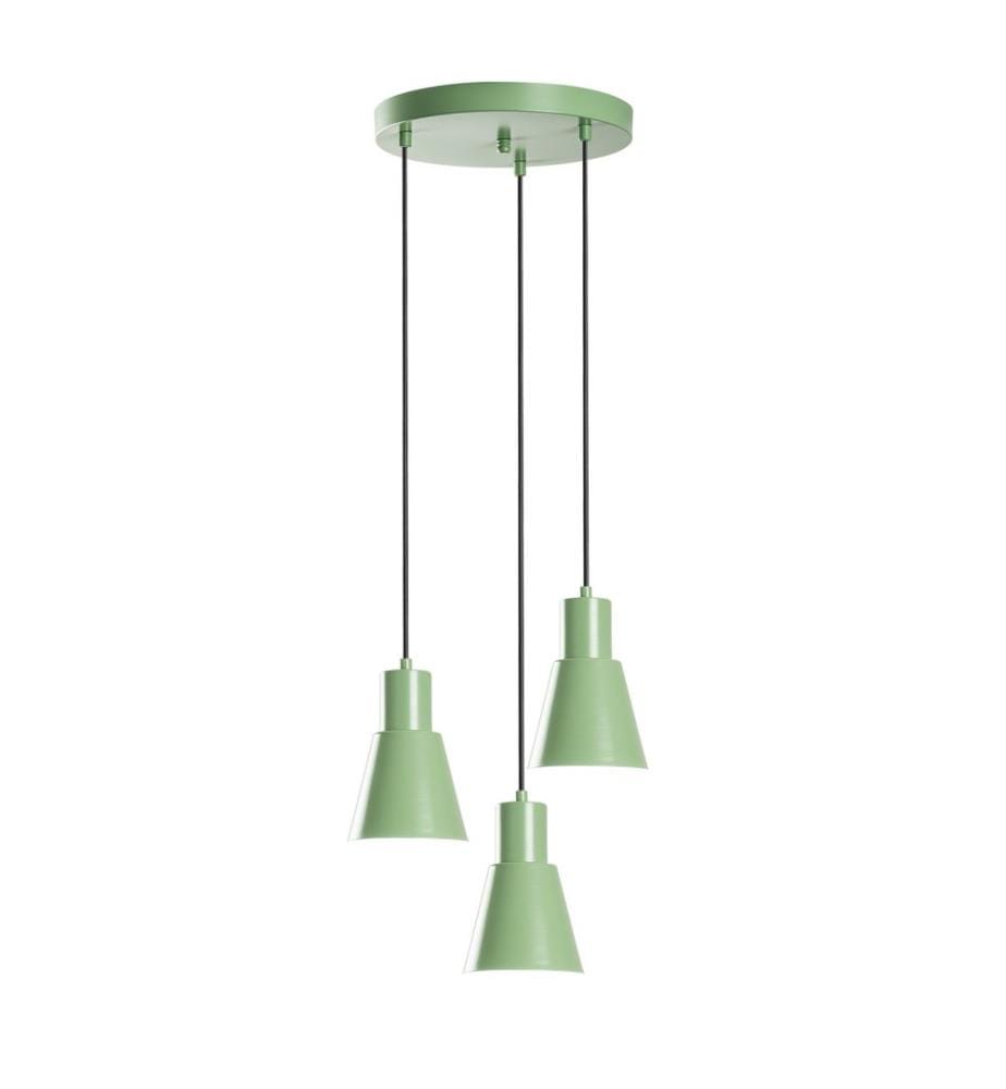 Kronleuchter, mintfarben, Metallkörper
