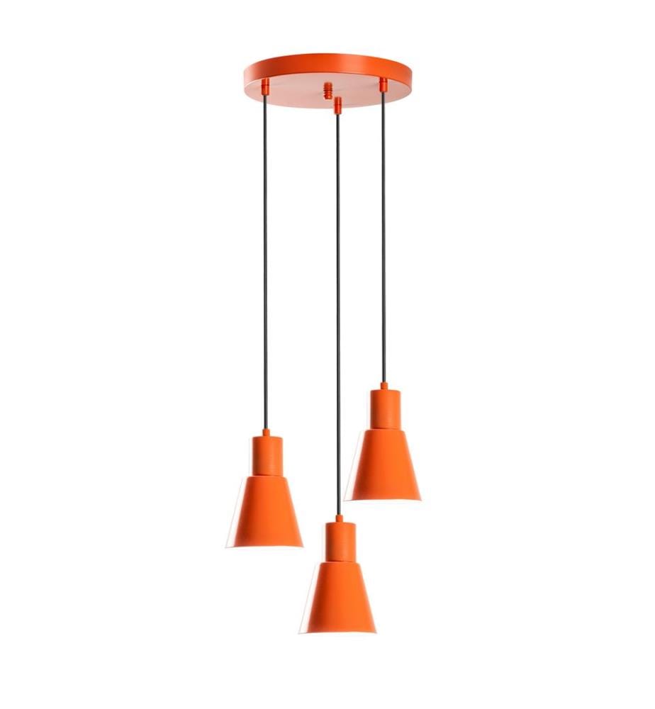 Kronleuchter, orange, METALLKÖRPER