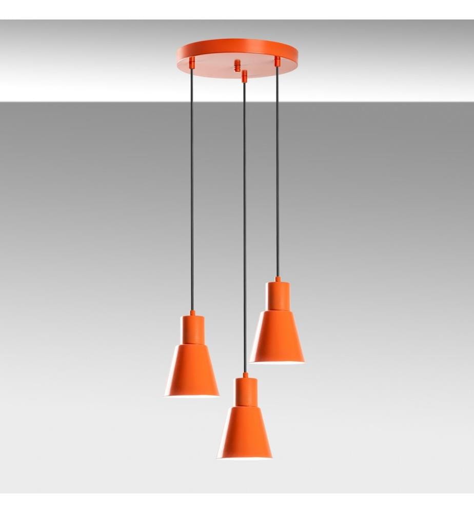 Kronleuchter, orange, METALLKÖRPER