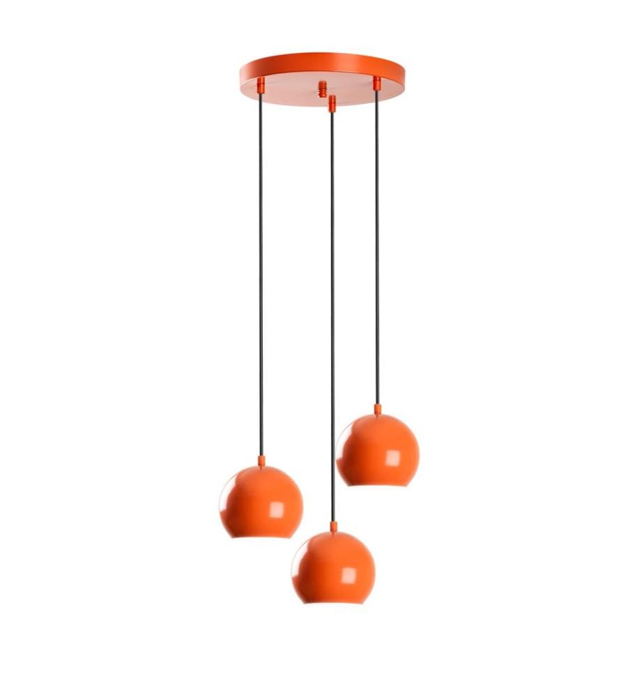 Kronleuchter, orange, METALLKÖRPER