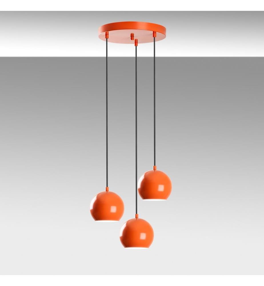 Kronleuchter, orange, METALLKÖRPER