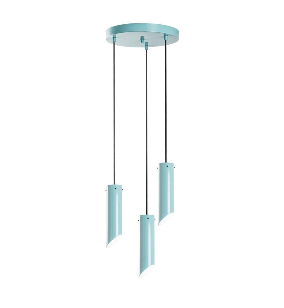 Kronleuchter, türkis, Metallkörper