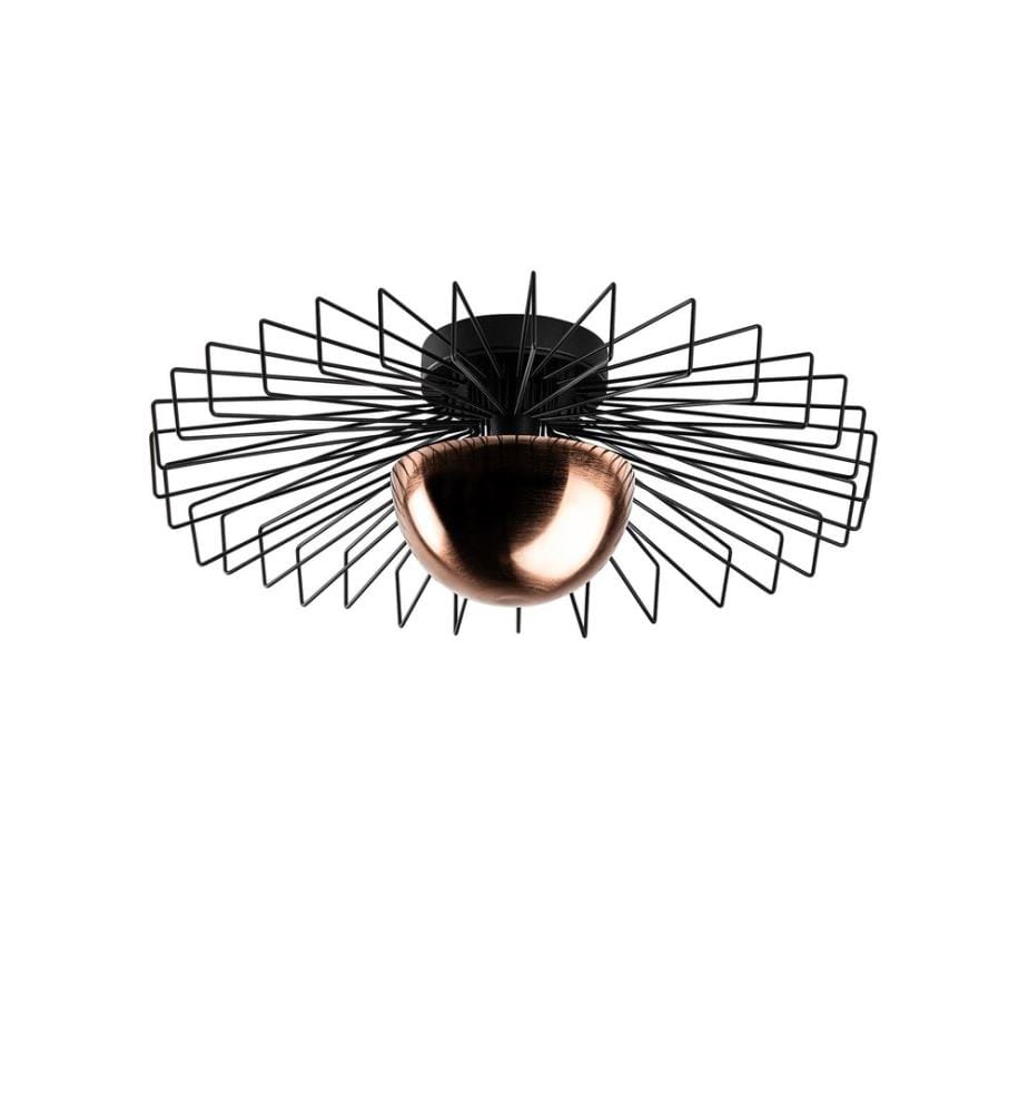 Kronleuchter, schwarz, Metallkörper, Metallkappe