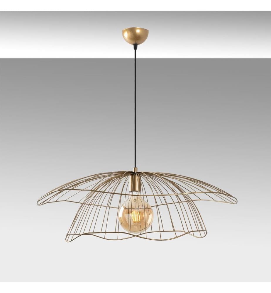 Kronleuchter, gold, Metallkörper, Metallkappe