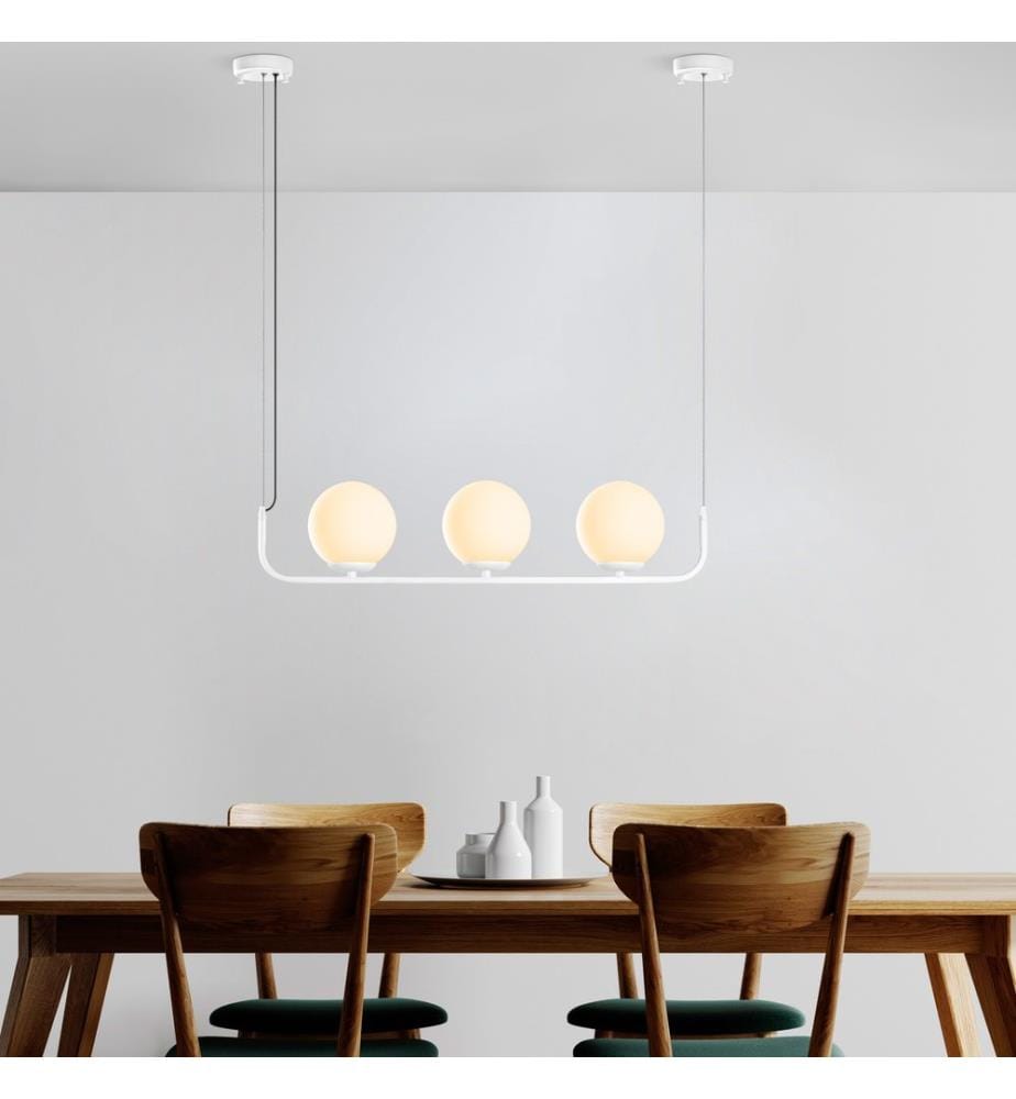 Lustre, blanc, CORPS EN MÉTAL
