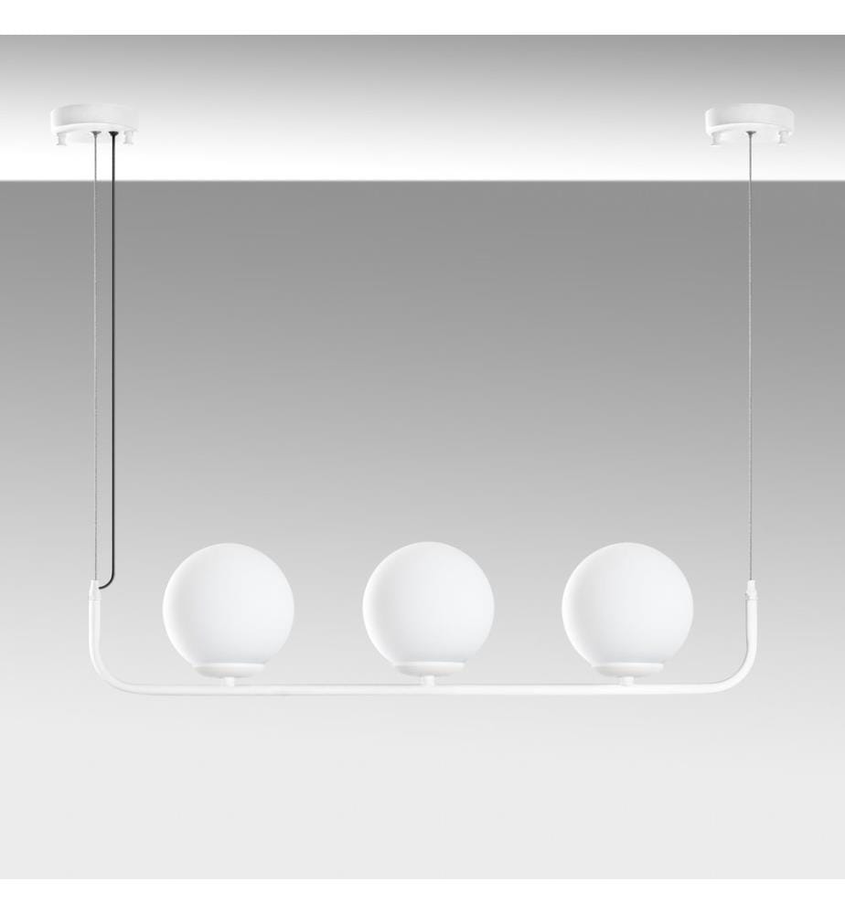 Lustre, blanc, CORPS EN MÉTAL