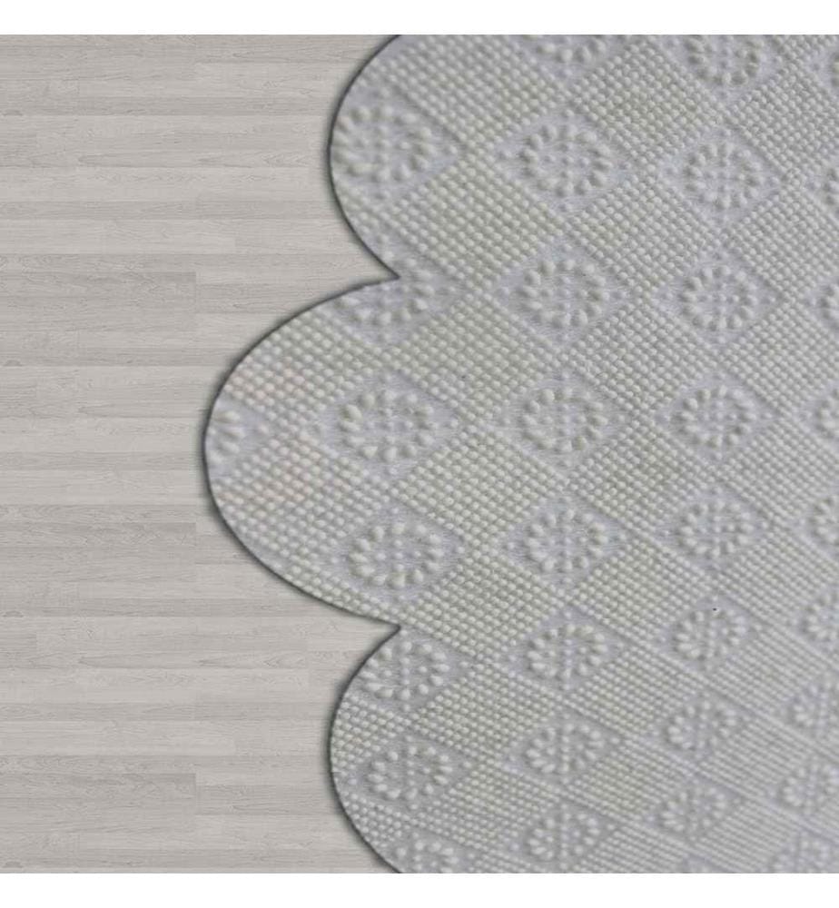 Carpet, Blue, Green, Orange, Navy Blue, 100% Polyester, 140 x 140 cm