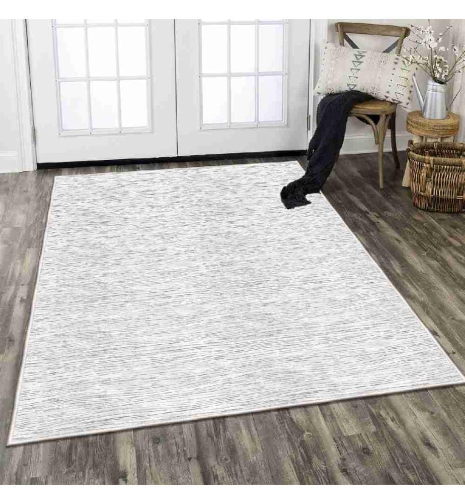 Teppich, Creme, Grau, 100% Baumwolle, 80 x 300 cm