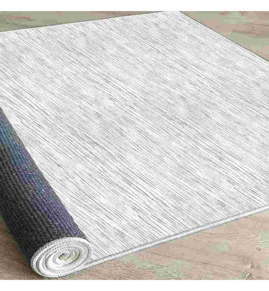 Teppich, Creme, Grau, 100% Baumwolle, 80 x 300 cm