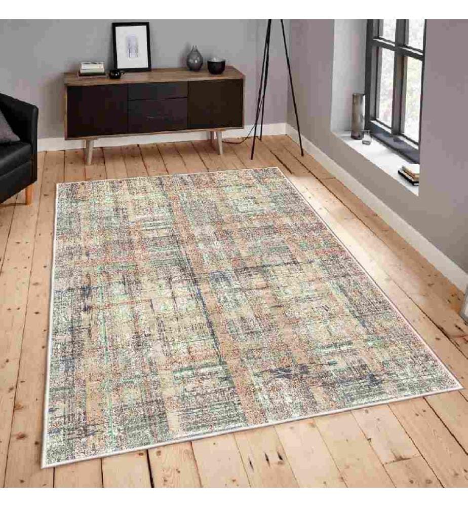 Carpet, Mink, Green, Grey, 100% Cotton, 80 x 150 cm