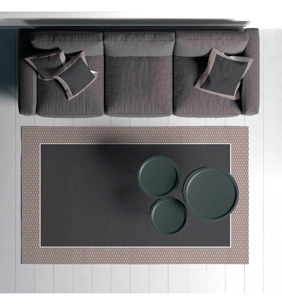 Carpet, Grey, Mink, 100% Cotton, 80 x 120 cm