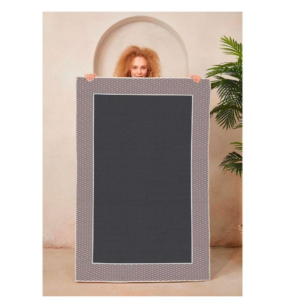 Carpet, Grey, Mink, 100% Cotton, 80 x 120 cm