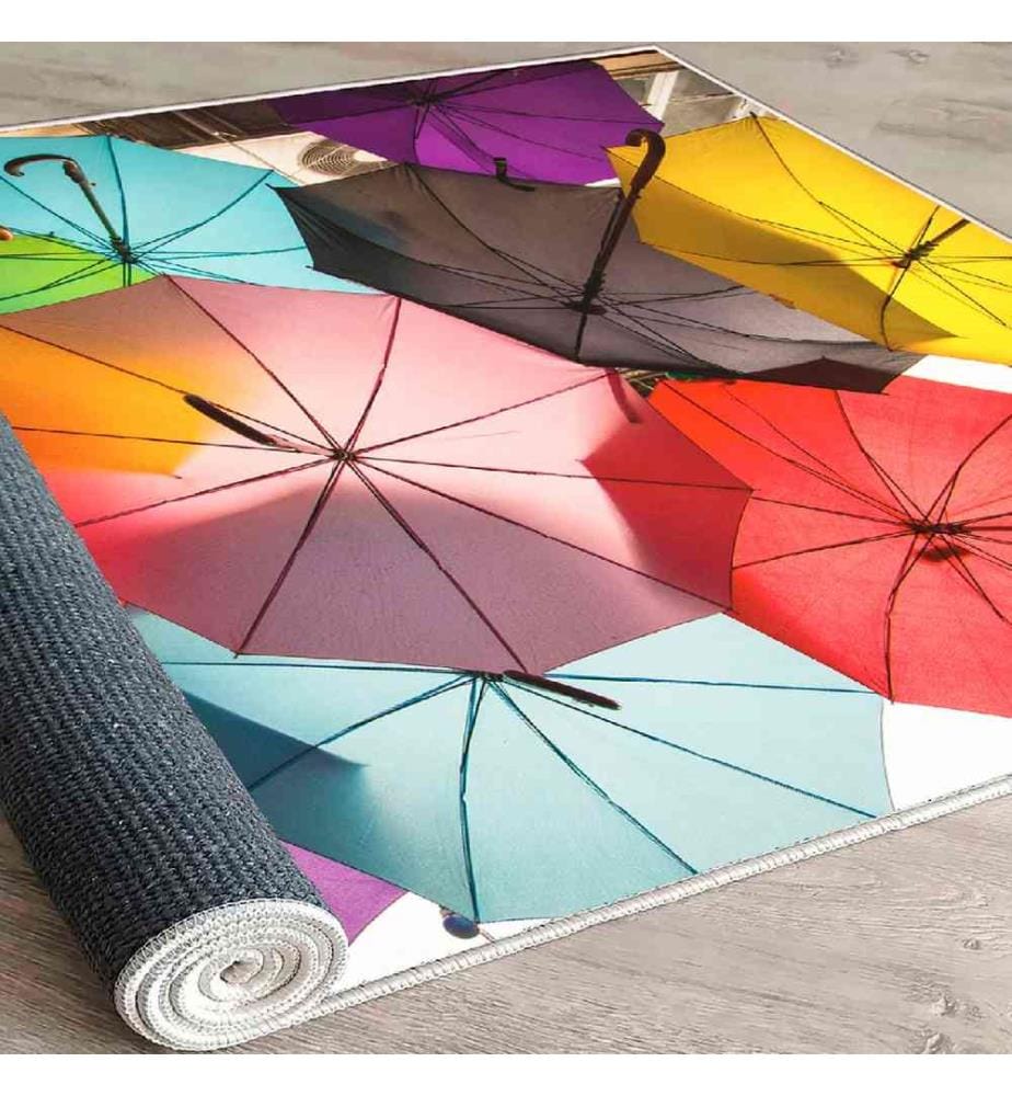 Carpet, Red, Pink, Yellow, Blue, Brown, 100% Cotton, 80 x 300 cm