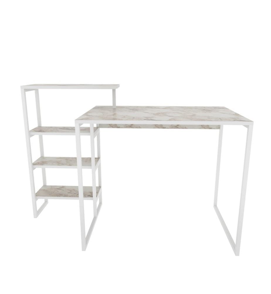 Study Desk, White, Melamine Coated Particle Board