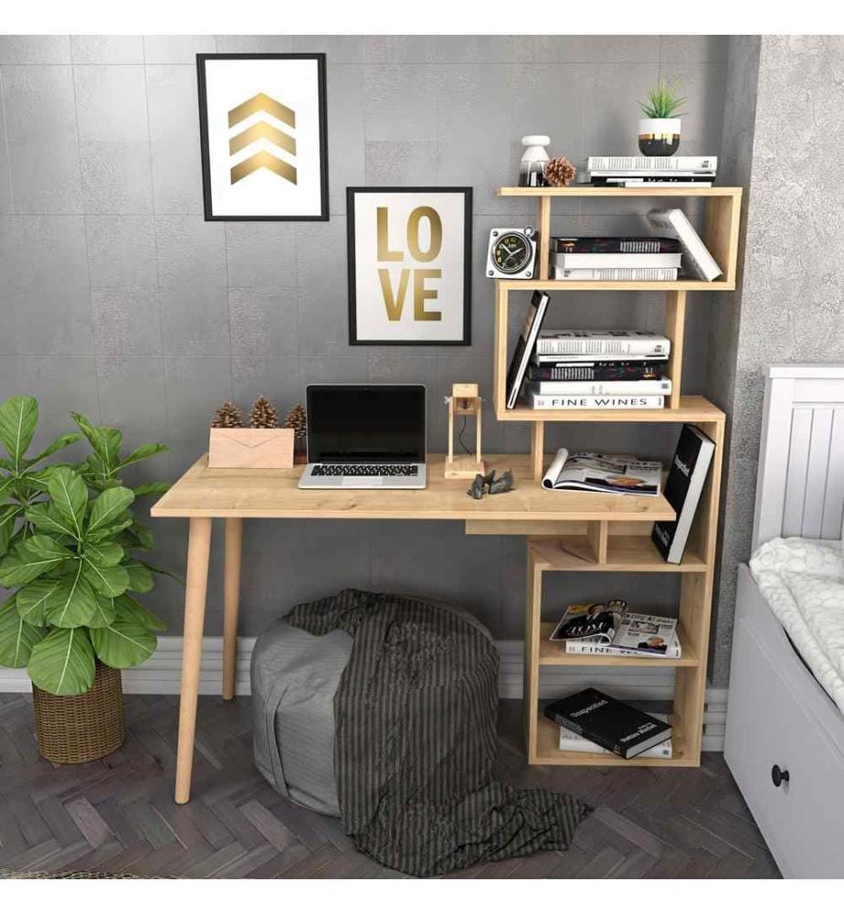 Study Desk, Oak, Melamine Coated Particle Board