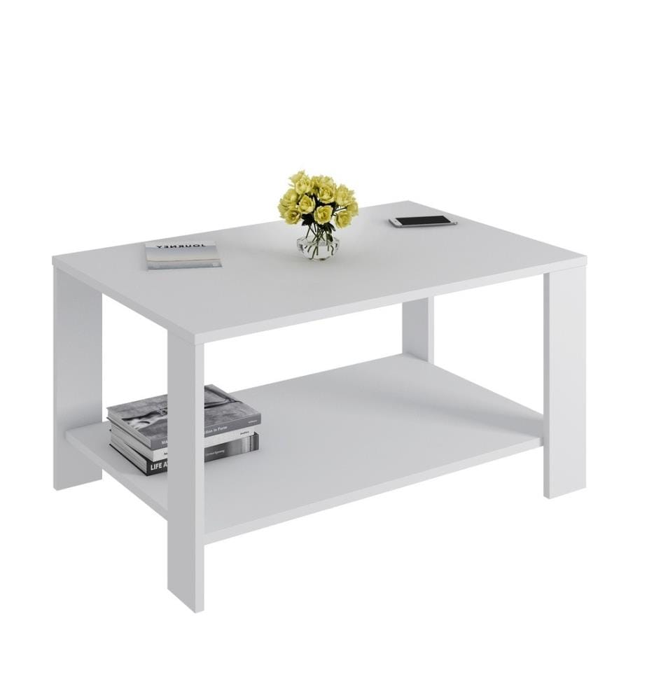 Coffee Table, White, 100% Melamine Coated Particle Board