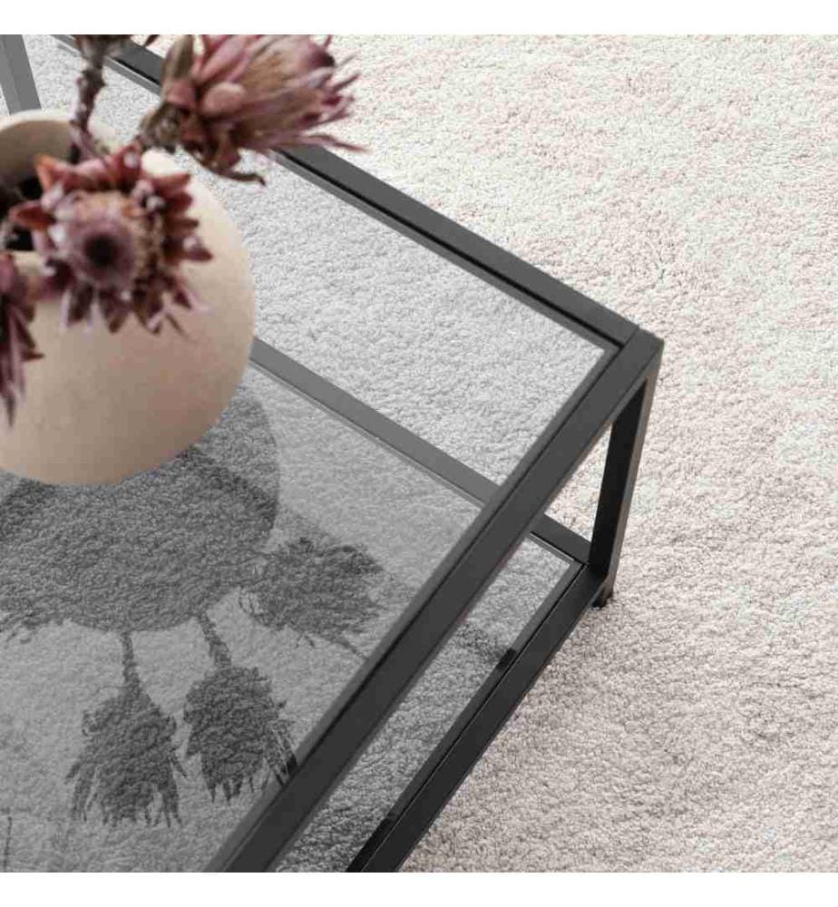 Table basse, Fume Black, verre trempé