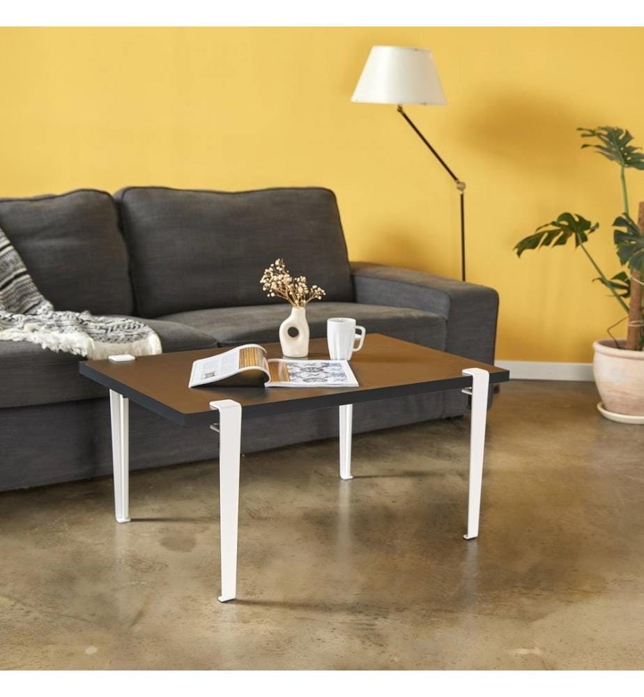 Coffee Table, Anthracite White, Melamine Coated Particle Board