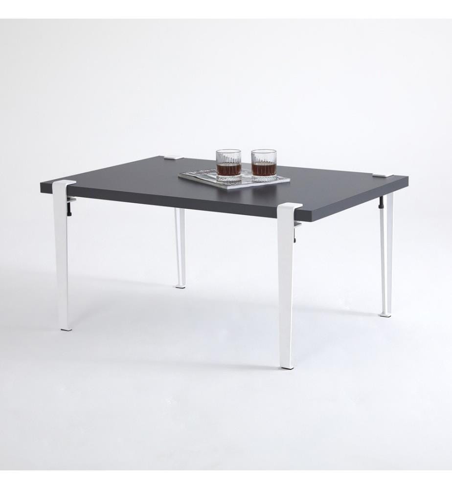 Coffee Table, Anthracite White, Melamine Coated Particle Board
