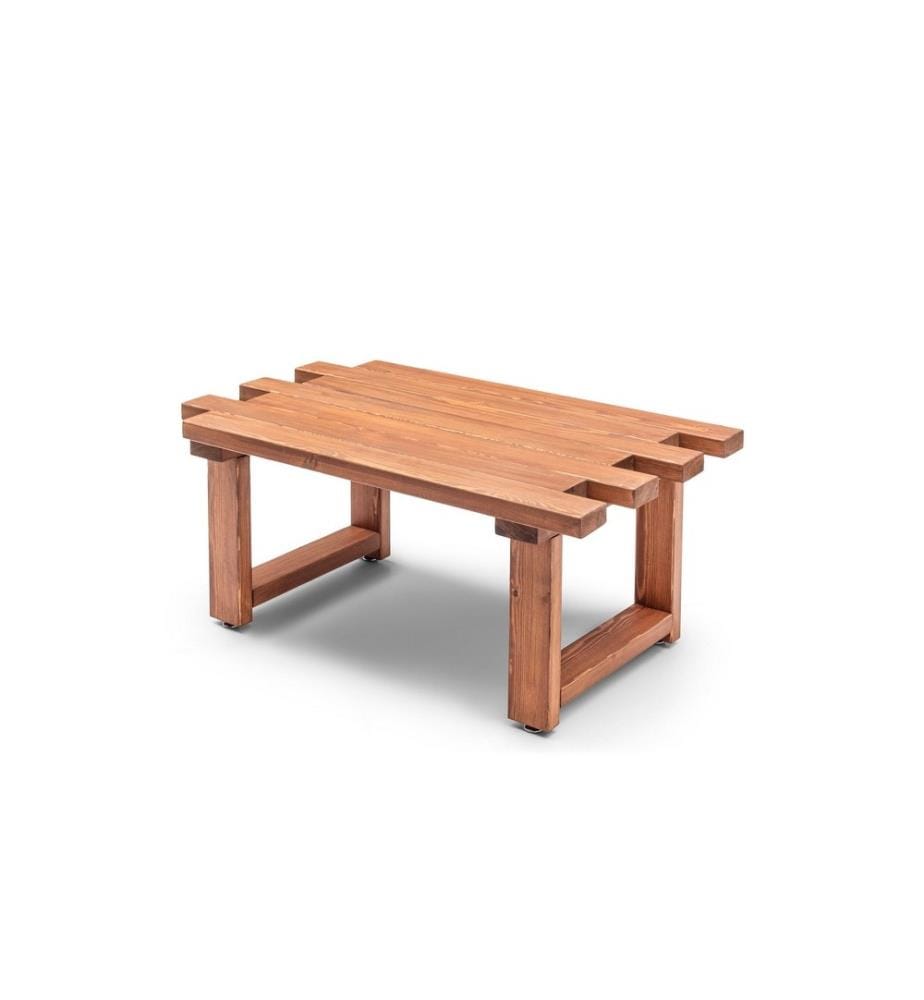 Table basse de jardin, noyer, bois de pin
