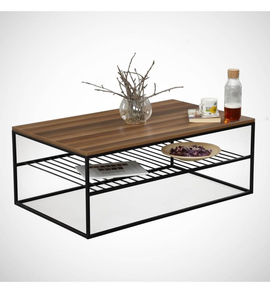 Coffee Table, Walnut, Melamine Coated Particle Board