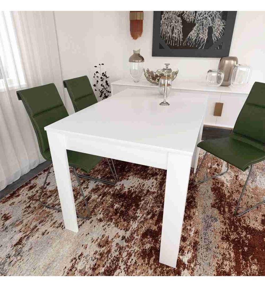 Dining Table, White, Melamine Coated Particle Board