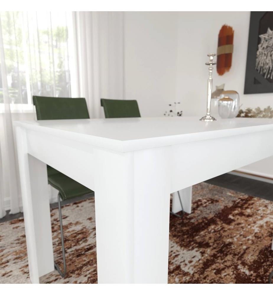 Dining Table, White, Melamine Coated Particle Board