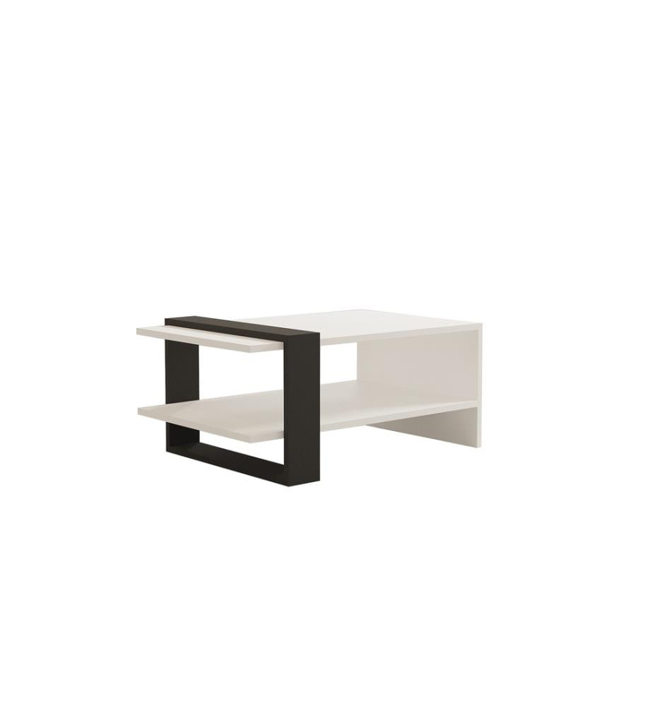 Coffee Table, Anthracite White, Melamine Coated Particle Board