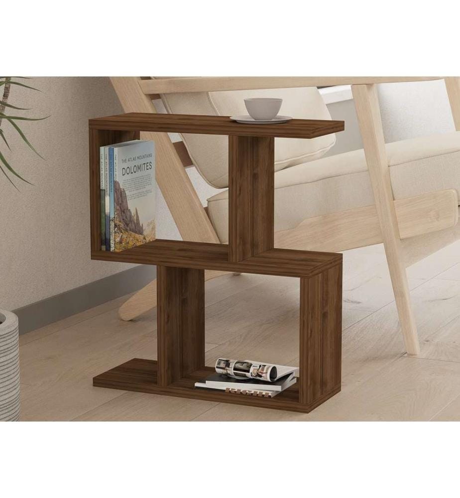 Table d'appoint, noyer, panneau de particules mélaminé