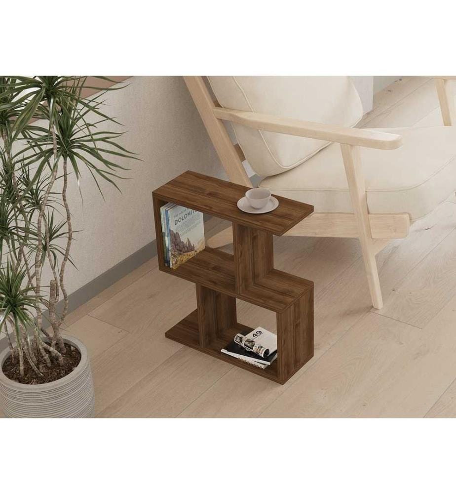 Table d'appoint, noyer, panneau de particules mélaminé