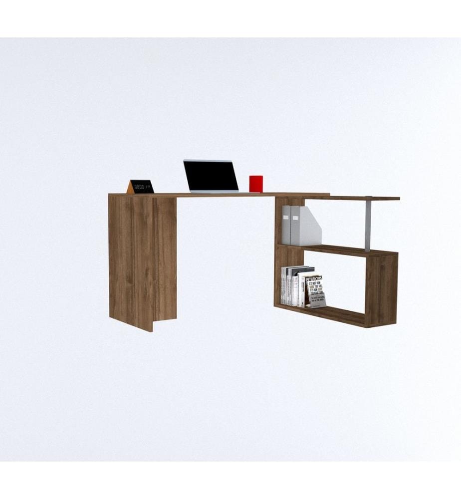 Bureau d'étude, noyer, panneau de particules mélaminé