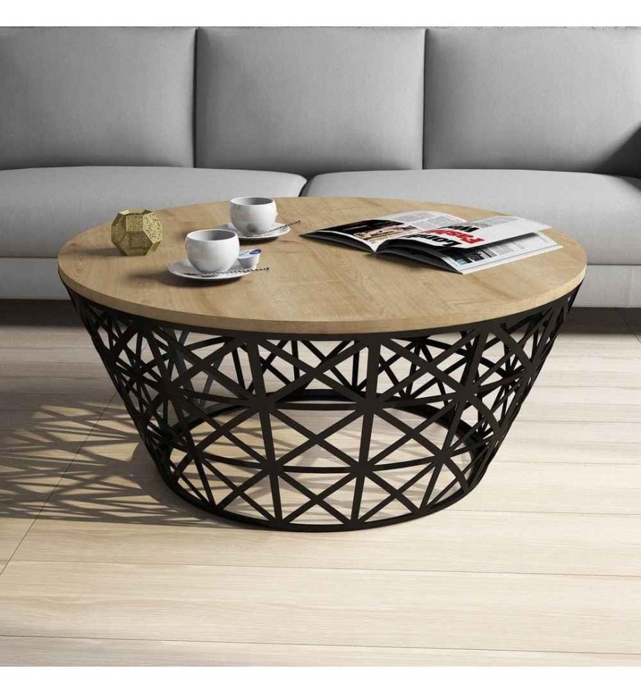 Coffee Table, Oak Black, Melamine Coated Particle Board